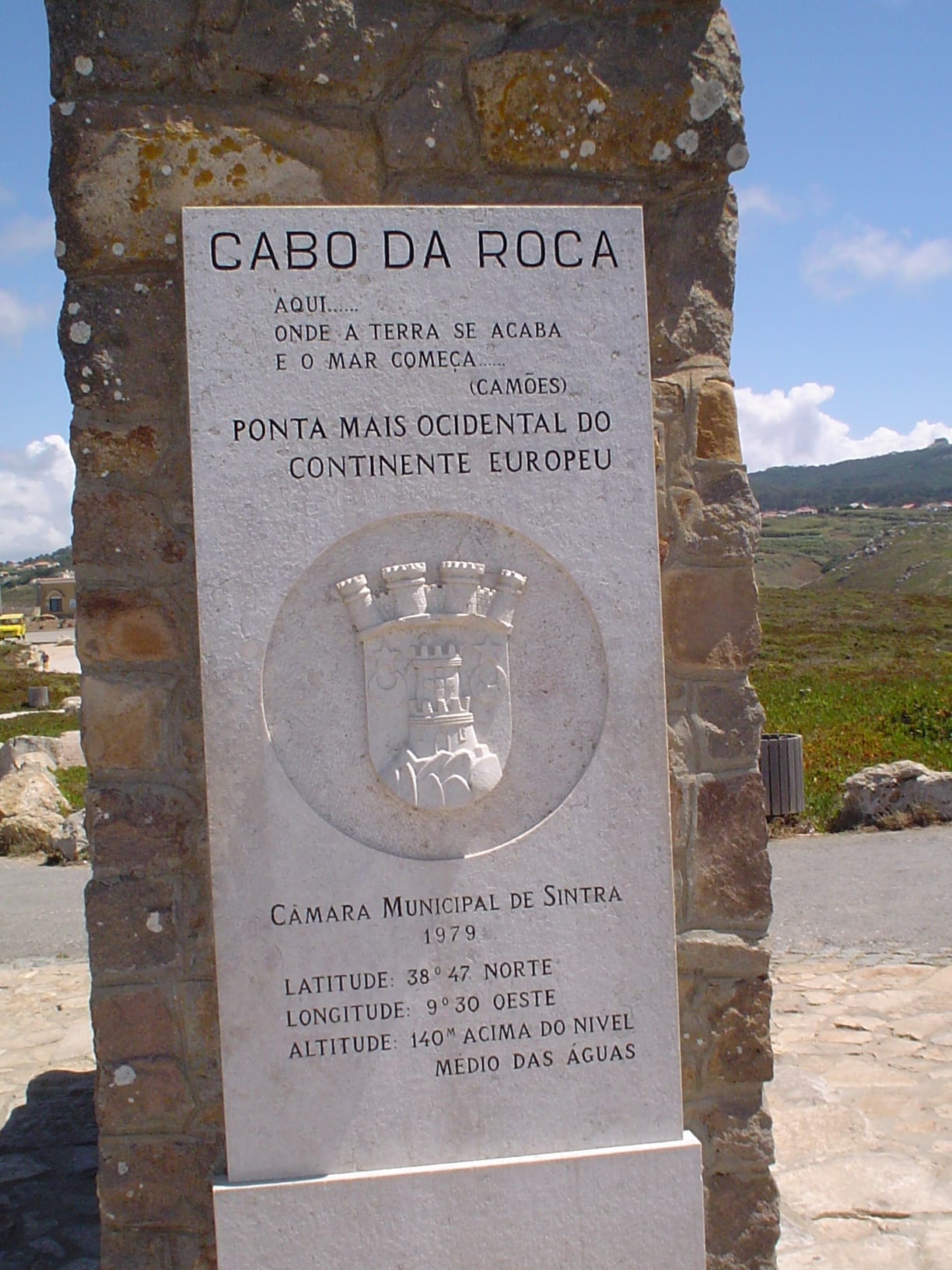 Atlantic coast and Cabo da Roca cliffs from Lisbon